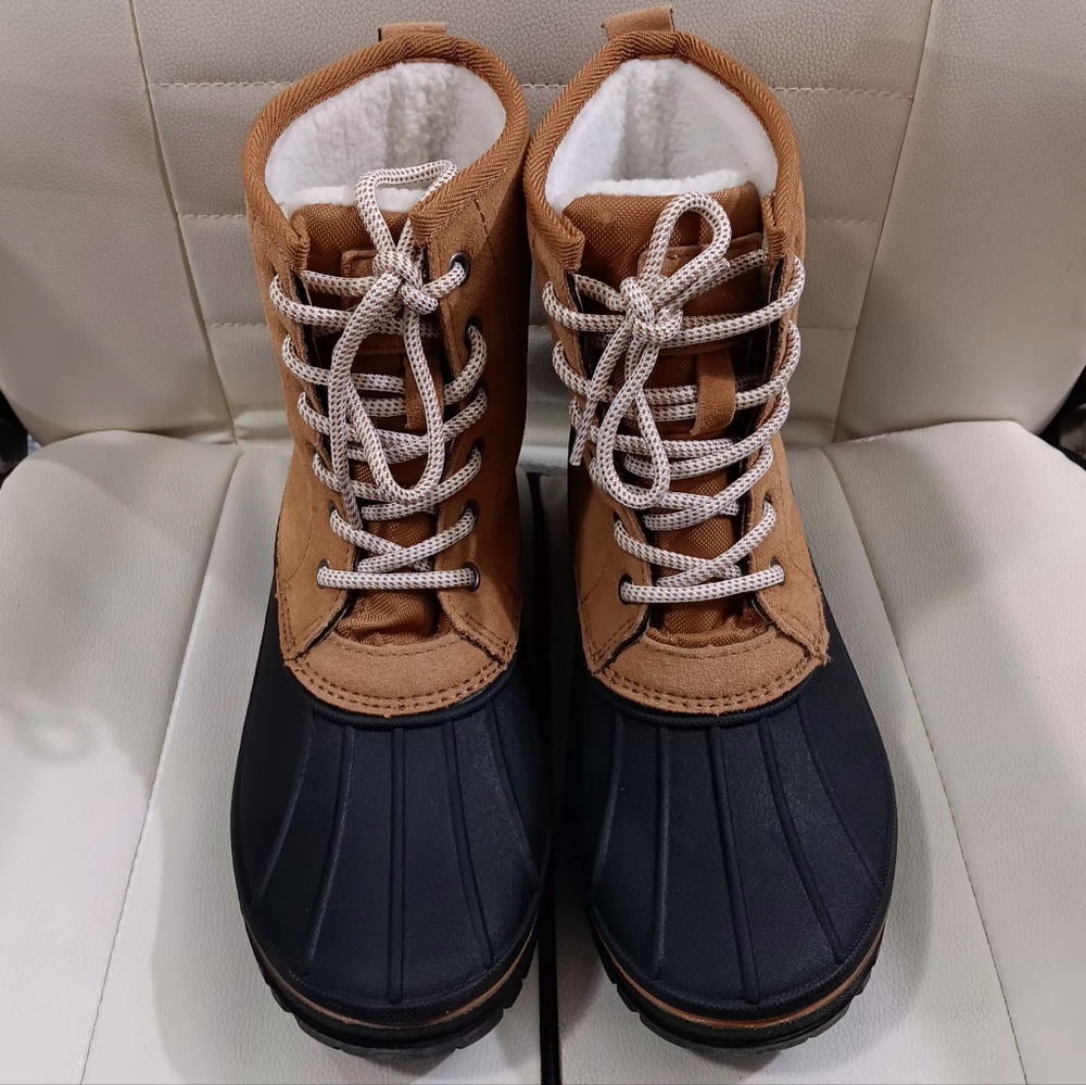 Serra Women's Sz 7 Cow Suede Leather Dark Brown Tan Black Boots